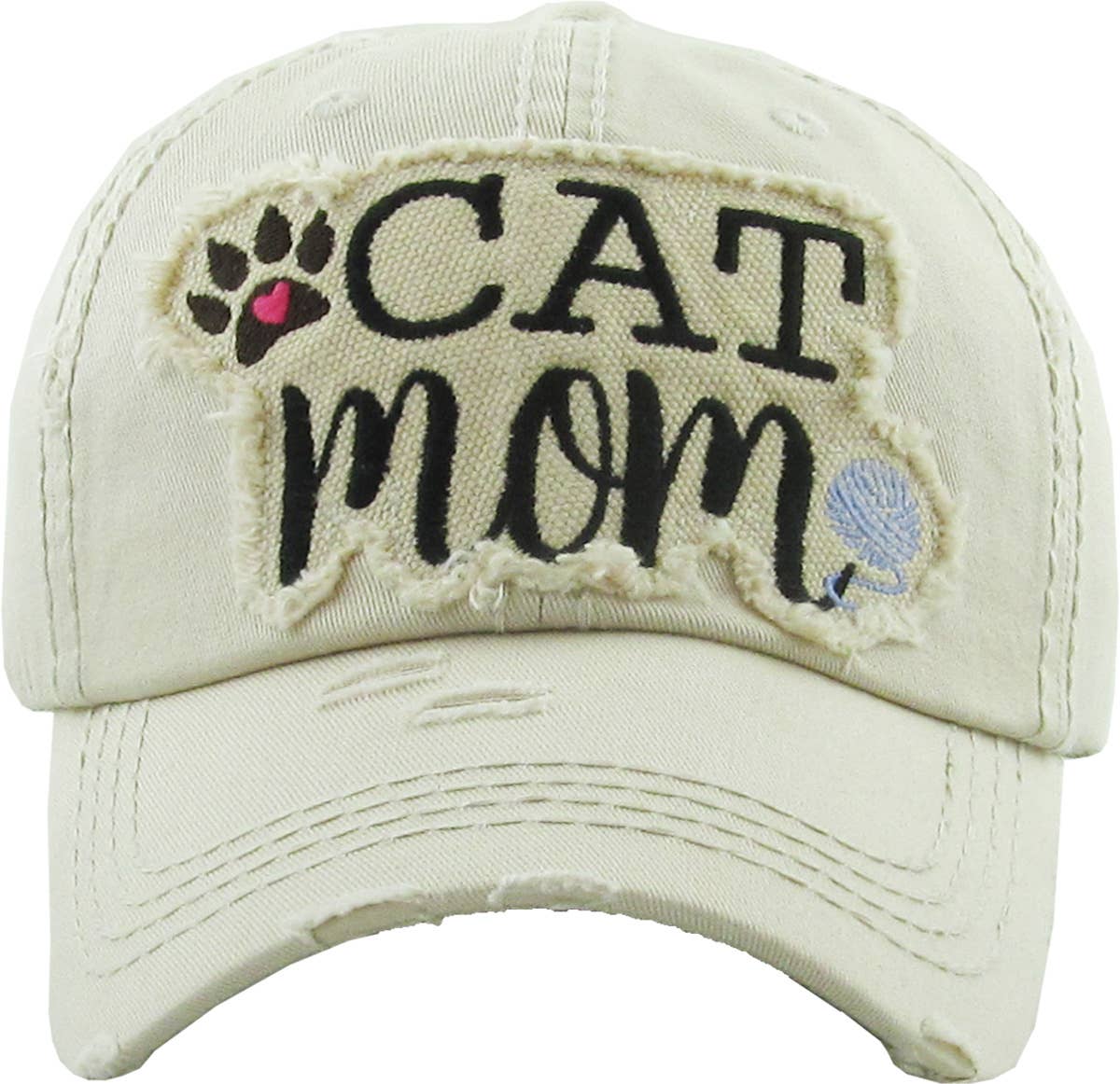 CAT MOM Washed Vintage Ball Cap