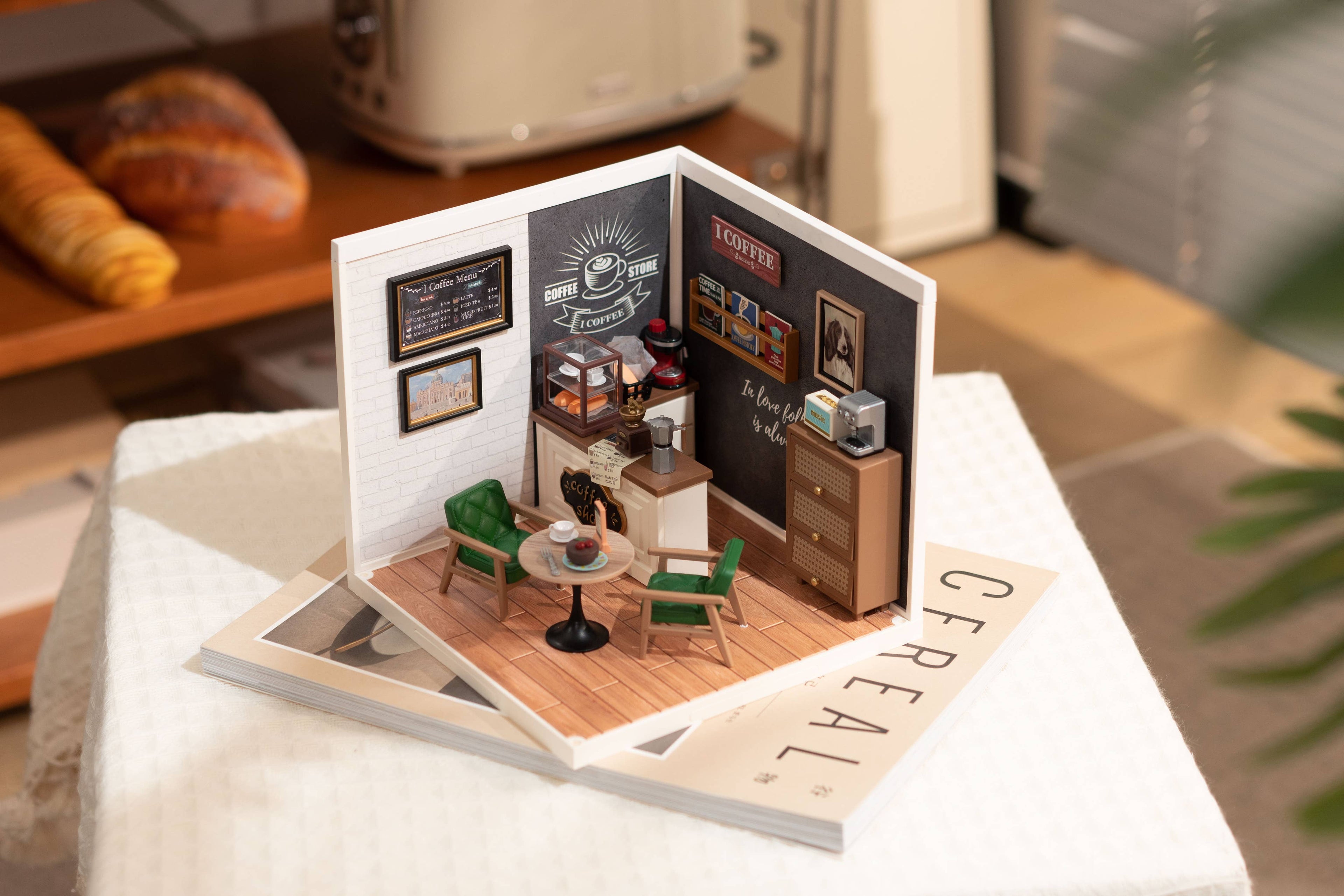 DIY Miniature House Kit: Breezy Time Cafe