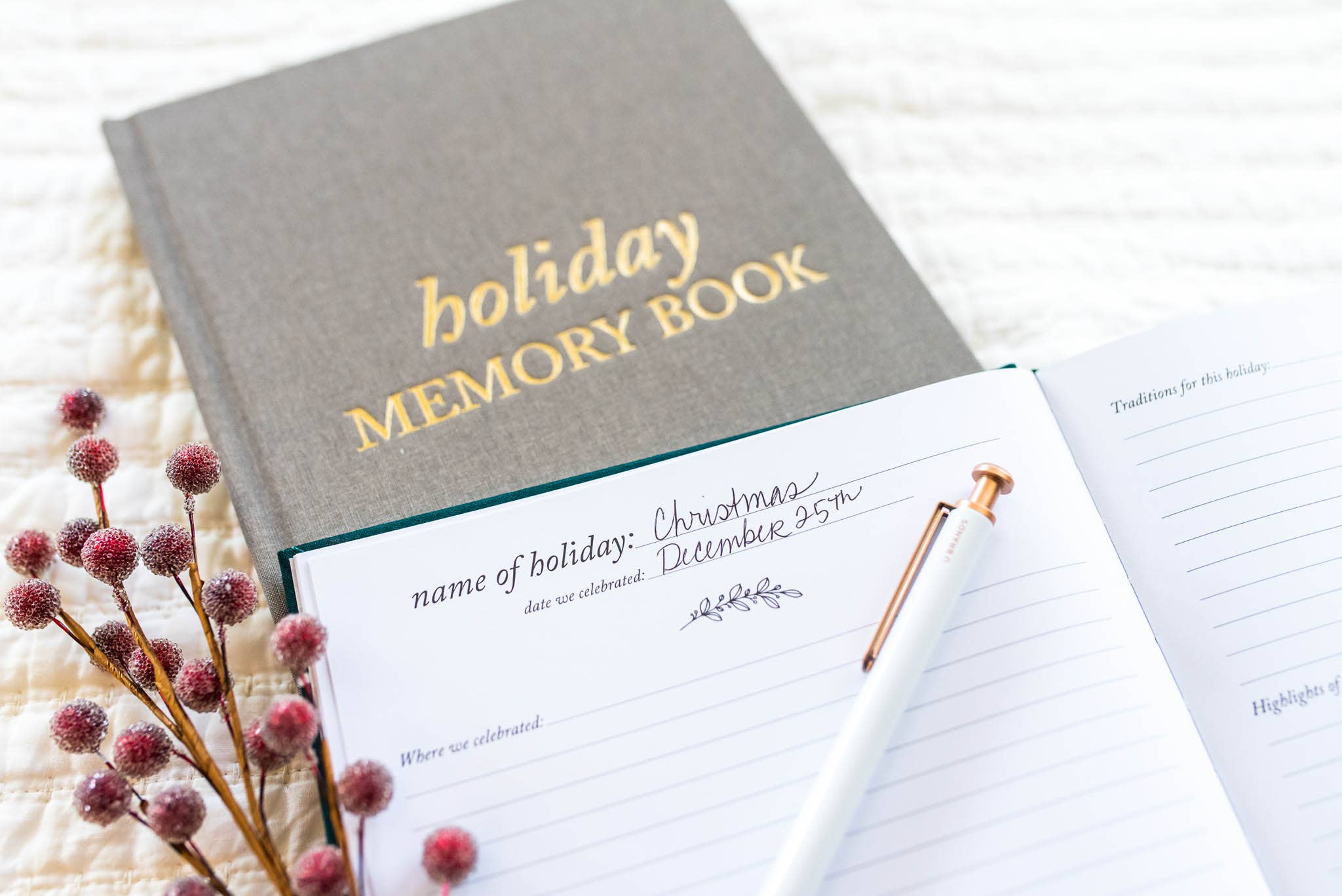 Holiday Memory Book & Family Keepsake | Memory Scrapbook