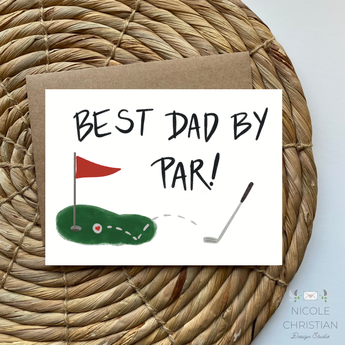 Best Dad By Par- Greeting Card image 0