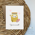 "You're So Sweet" Honey Jar Greeting Card image 0