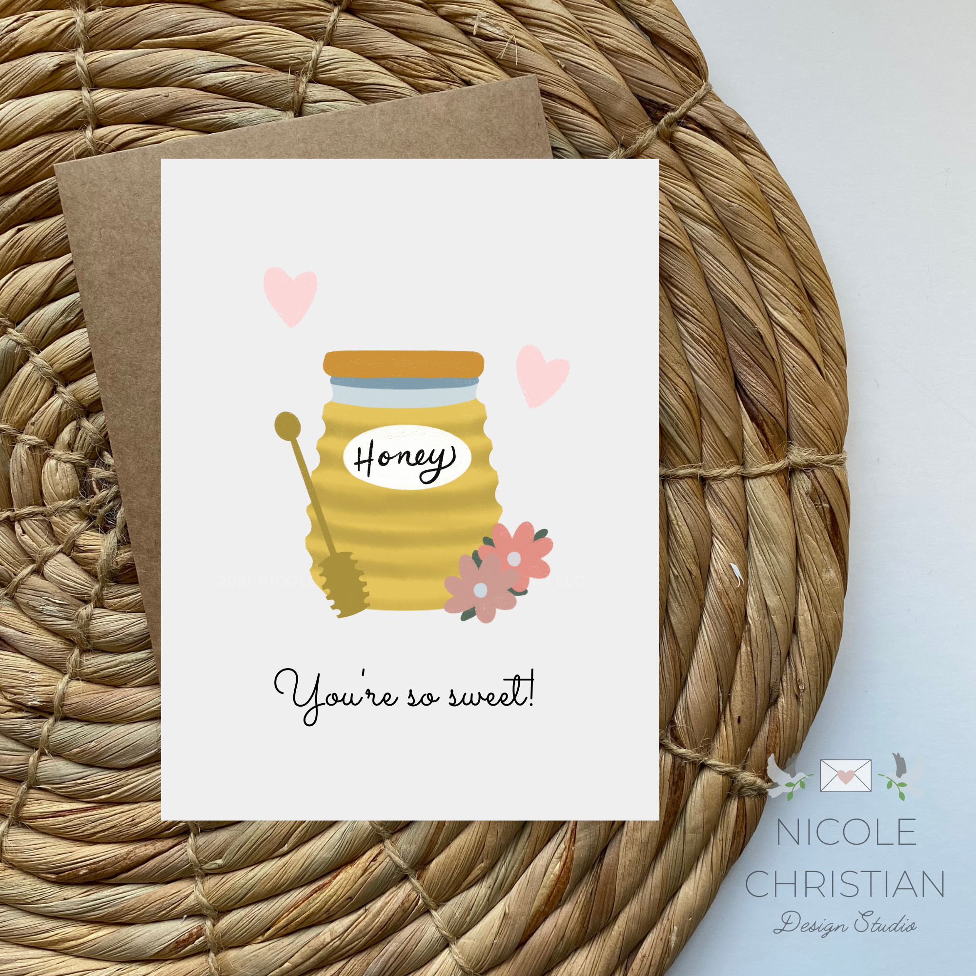 "You're So Sweet" Honey Jar Greeting Card image 0