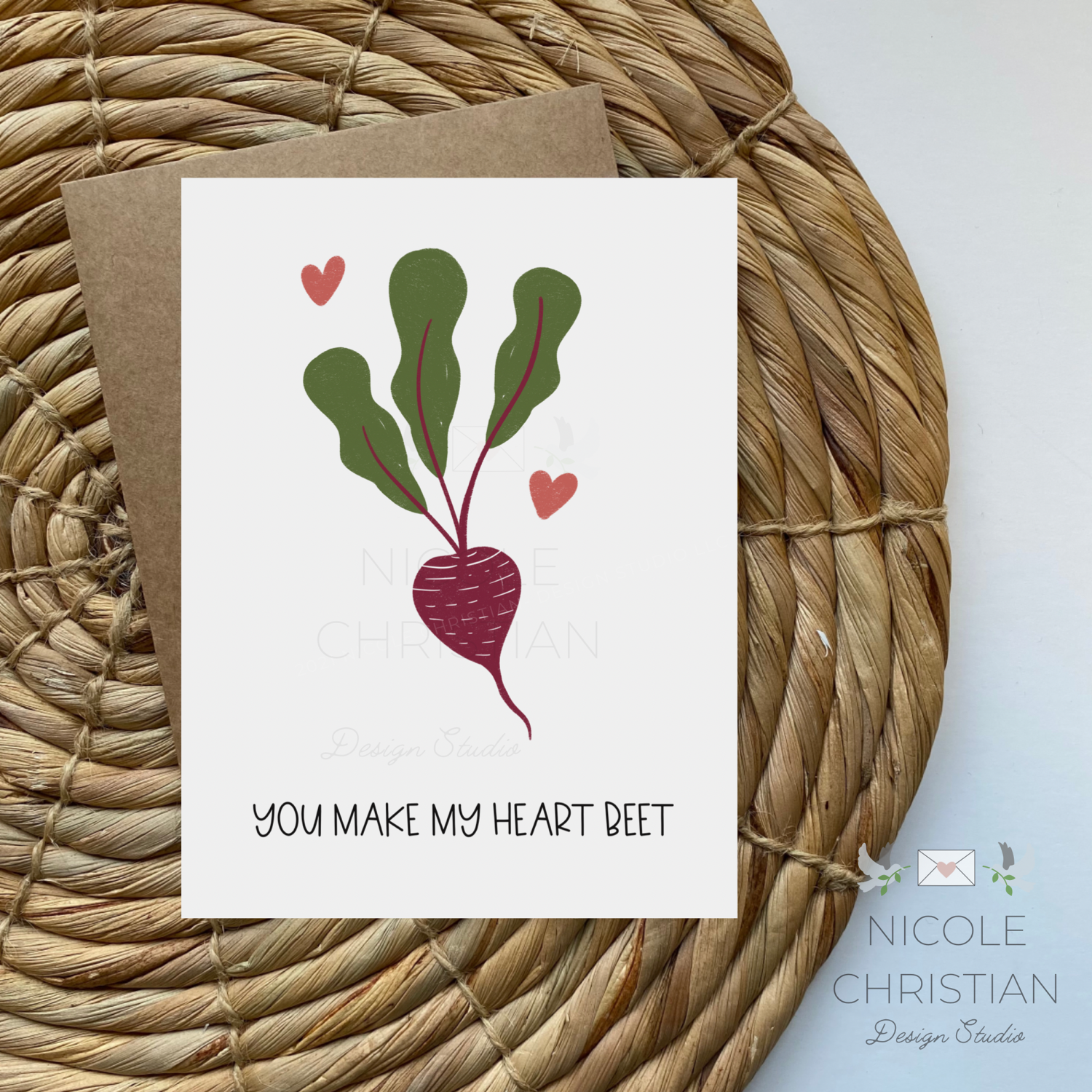 You make my heart beet - Greeting card image 0