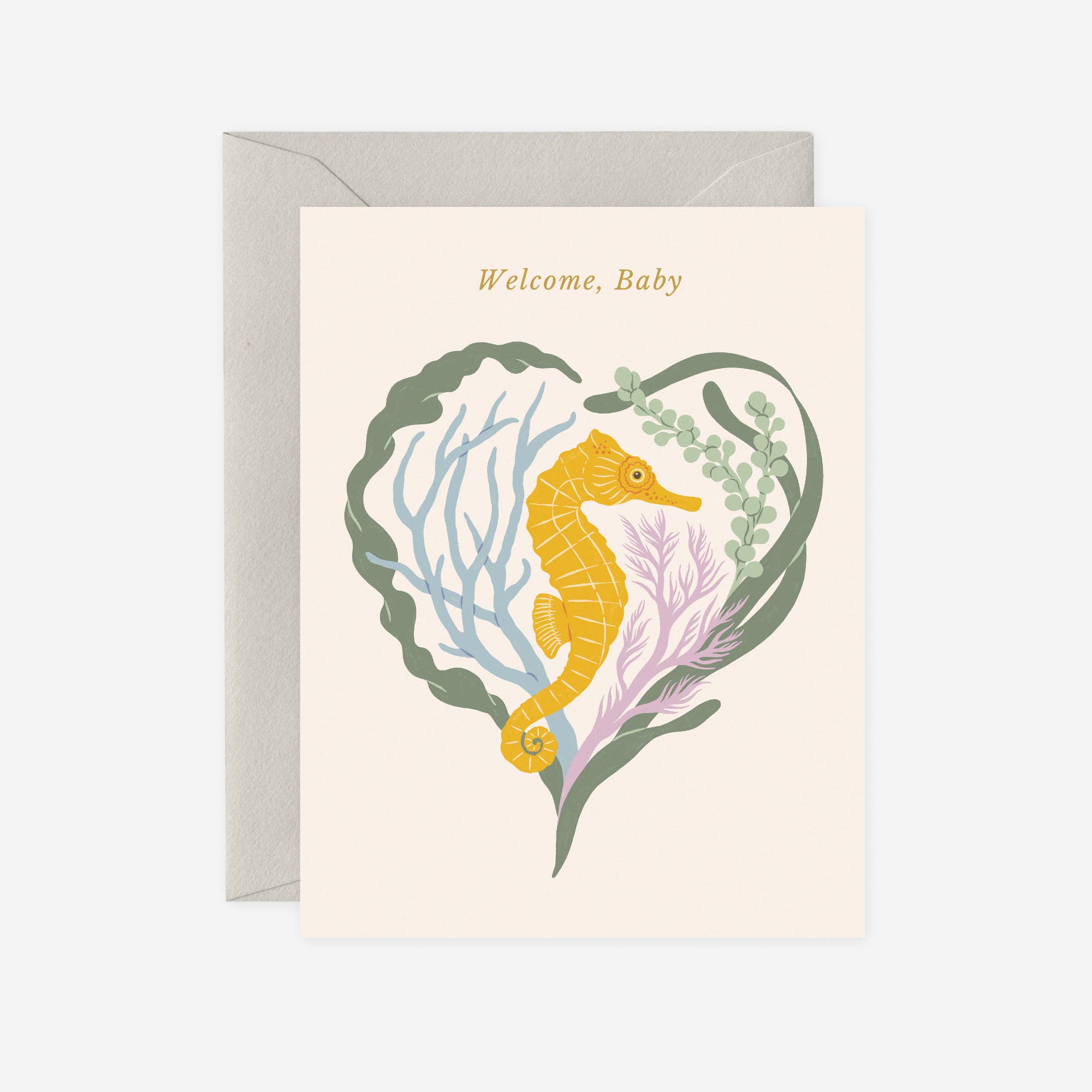 Welcome Baby Seahorse Greeting Card